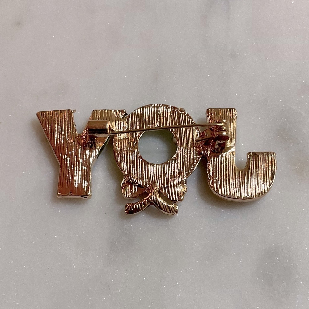 Joy Christmas Holiday Brooch - Picture 3 of 3